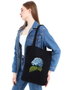 Zoozie Bags Bolso Tote Negro 35 x 40 x 8 cm en Algodón 100%
